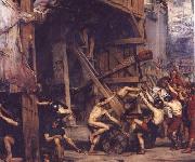 Sir Edward john poynter,bt.,P.R.A The Catapult oil painting